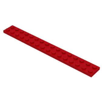 Plaat 2x16 Red